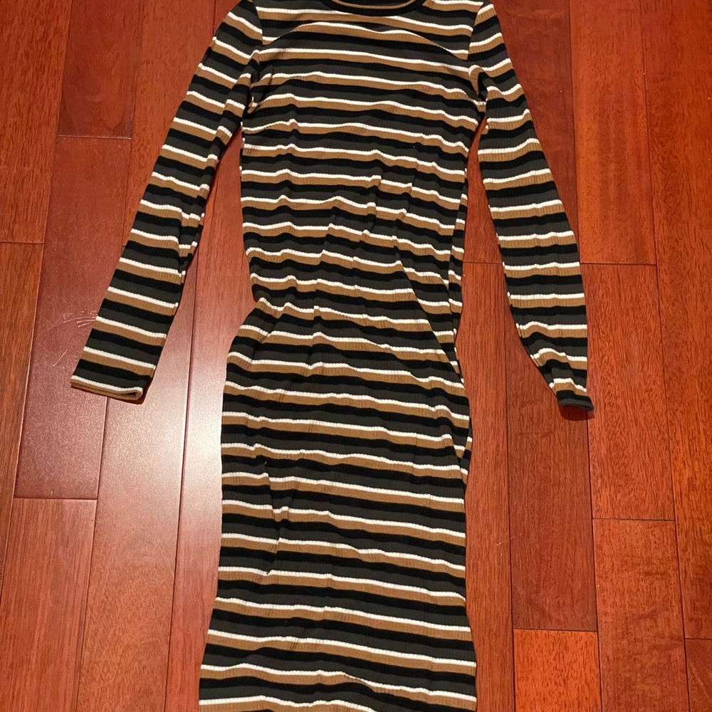 Striped Long Sleeve Dress
